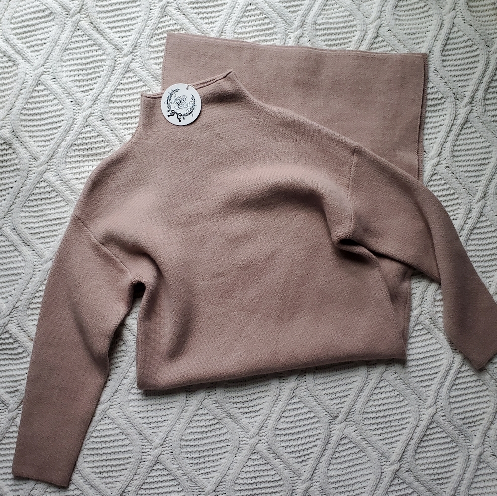 Elenza Split Leg Nude Knit Dress